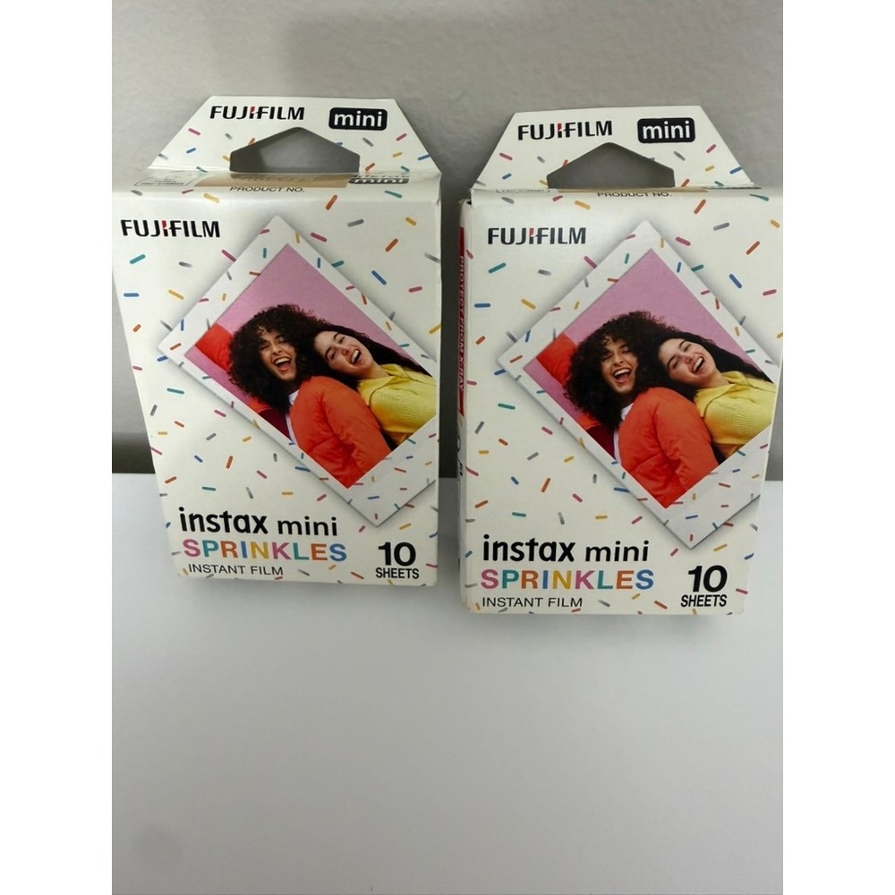 Fujifilm Instax Mini Film 20 Exposure Sprinkles Pattern Border NWT Bundle